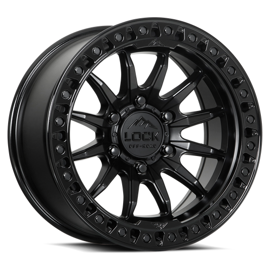 TRAIL- MATTE BLACK W GLOSS BLACK RING